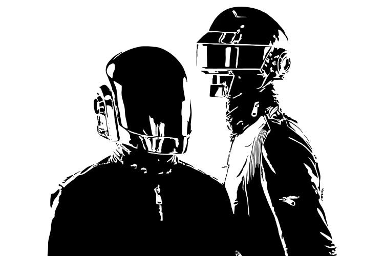 Daft Punk by Dropkick Art wall art