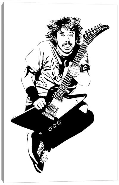 Dave Grohl - Foo Fighters Canvas Art Print - Dropkick Art