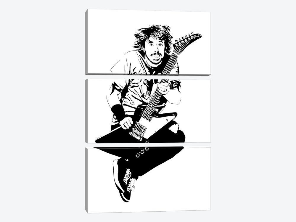 Dave Grohl - Foo Fighters by Dropkick Art 3-piece Canvas Print