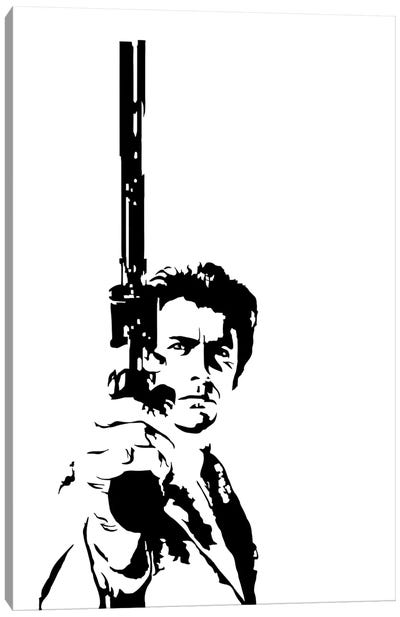 Dirty Harry - Clint Eastwood Canvas Art Print - Clint Eastwood