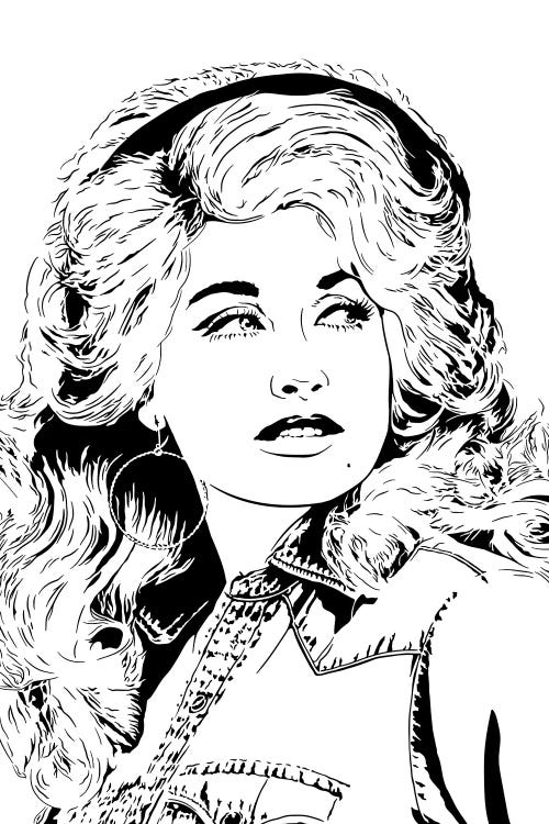 Dolly Parton by Dropkick Art wall art
