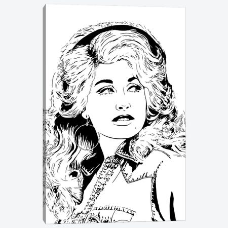 Dolly Parton Canvas Print #DKC14} by Dropkick Art Art Print