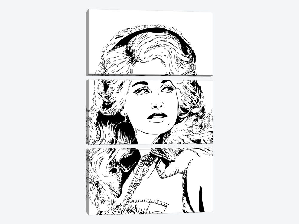 Dolly Parton by Dropkick Art 3-piece Canvas Art Print