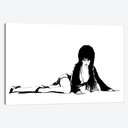 Elvira - Mistress Of The Night Canvas Print #DKC17} by Dropkick Art Canvas Art Print