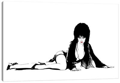 Elvira - Mistress Of The Night Canvas Art Print - Dropkick Art