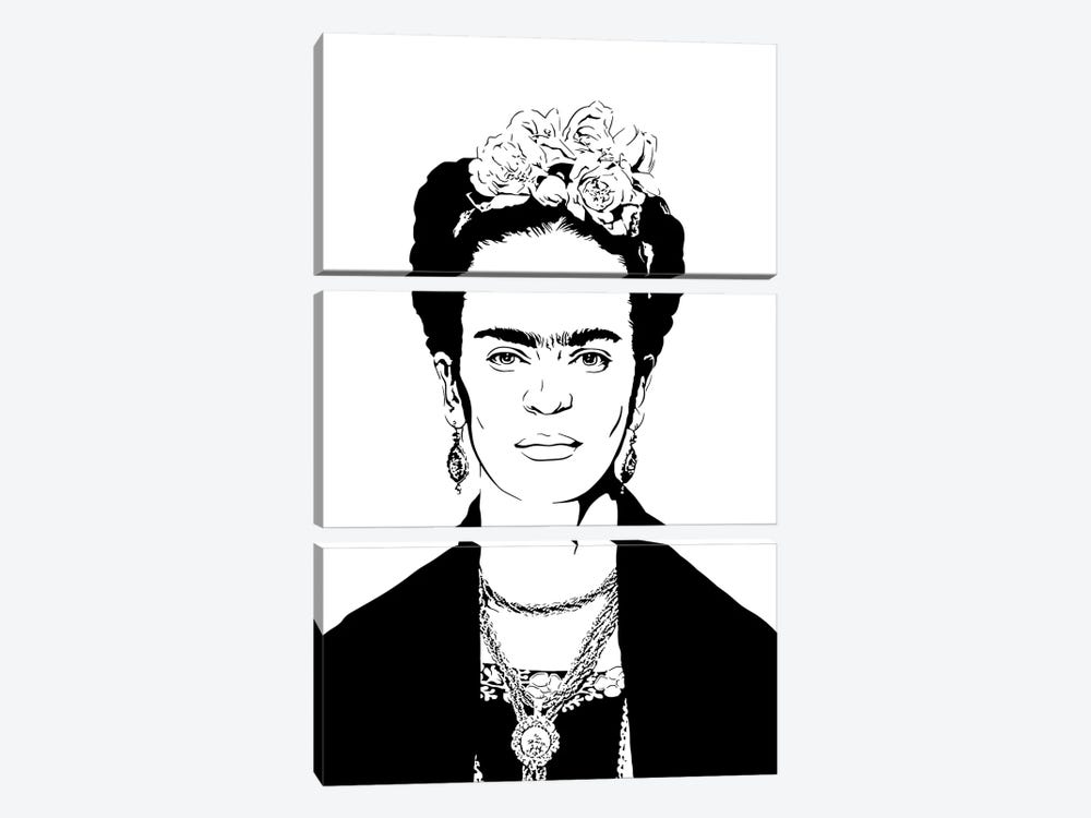 Frida Kahlo by Dropkick Art 3-piece Canvas Wall Art