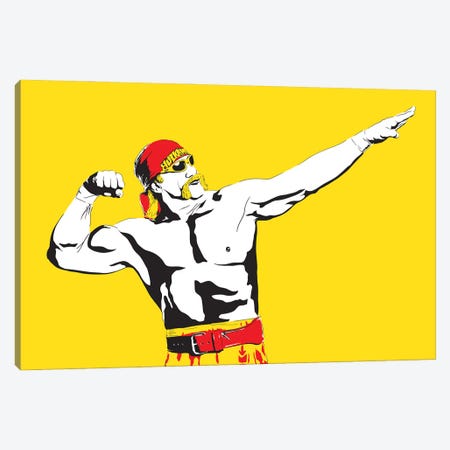 Hulk Hogan Canvas Print #DKC27} by Dropkick Art Canvas Artwork