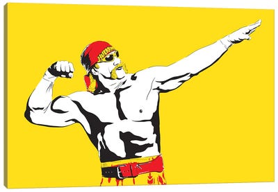 Hulk Hogan Canvas Art Print - Athlete & Coach Art