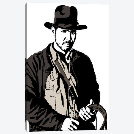 Indiana Jones - Harrison Ford Canvas Print #DKC28} by Dropkick Art Canvas Print