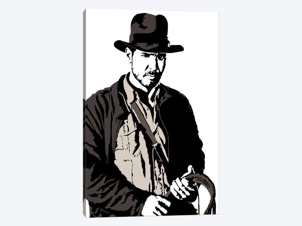 Indiana Jones - Harrison Ford by Dropkick Art 1-piece Canvas Wall Art