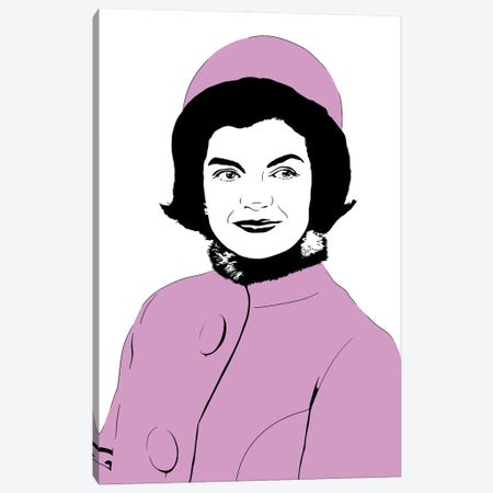 Jackie Kennedy Onassis Canvas Print #DKC29} by Dropkick Art Canvas Print