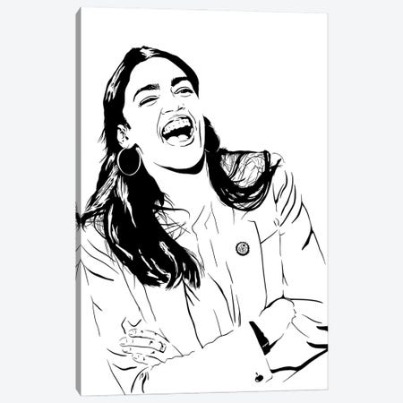Alexandria Ocasio-Cortez - New York Congresswoman Canvas Print #DKC2} by Dropkick Art Canvas Art