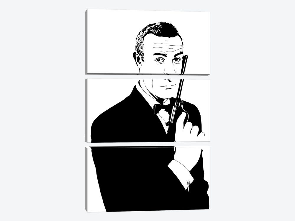 James Bond - Sean Connery by Dropkick Art 3-piece Art Print