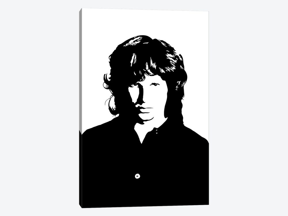 Jim Morrison by Dropkick Art 1-piece Canvas Artwork