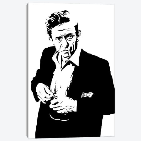 Johnny Cash Canvas Print #DKC35} by Dropkick Art Canvas Art Print