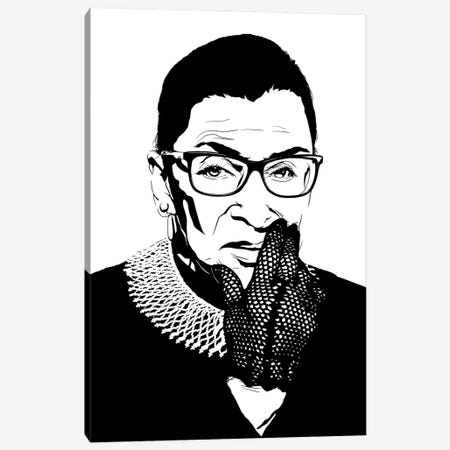 Justice Ruth Bader Ginsburg Canvas Print #DKC37} by Dropkick Art Art Print