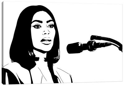 Kim Kardashian Canvas Art Print - Microphone Art