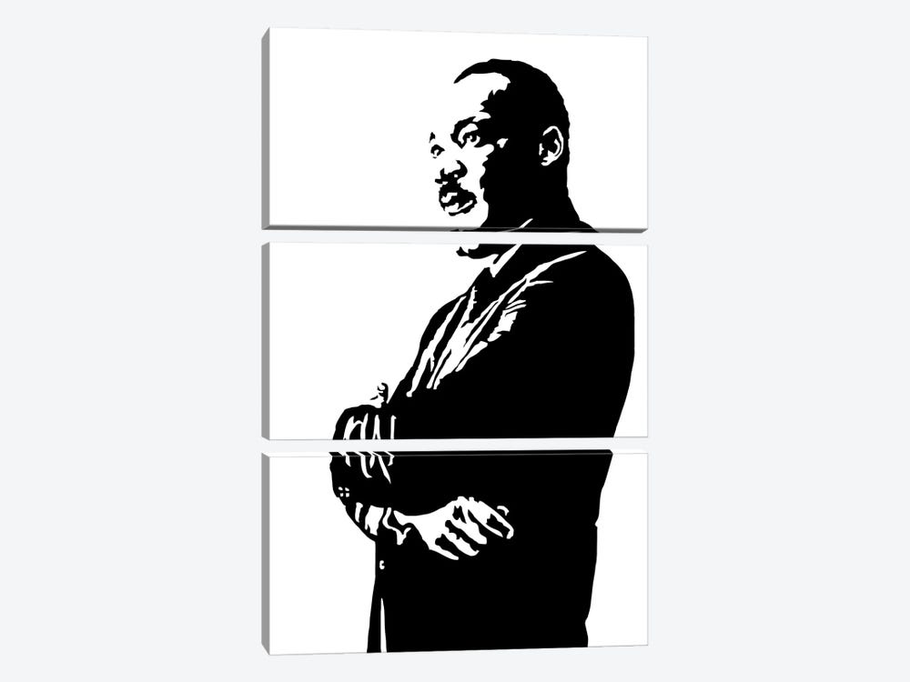 Martin Luther King Jr by Dropkick Art 3-piece Art Print