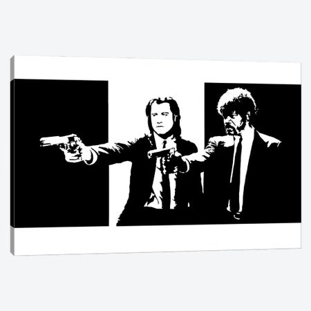 Pulp Fiction - John Travolta And Samuel L. Jackson Canvas Print #DKC53} by Dropkick Art Canvas Wall Art