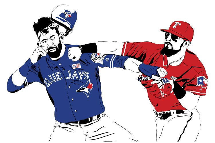 Rougned Odor Punching Jose Bautista