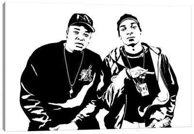 Snoop Doggy Dogg And Dr. Dre Canvas Art Print - Dr. Dre