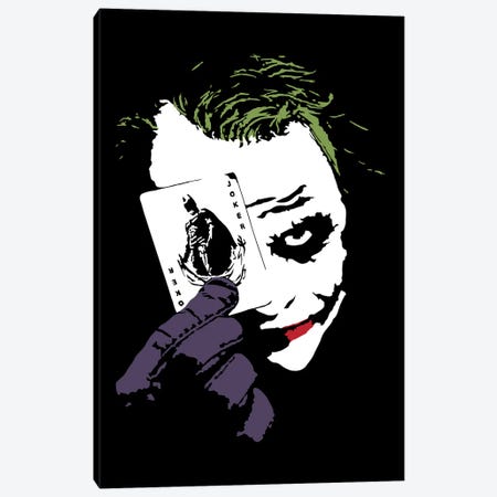 The Joker - Heath Ledger Canvas Print #DKC68} by Dropkick Art Canvas Art Print