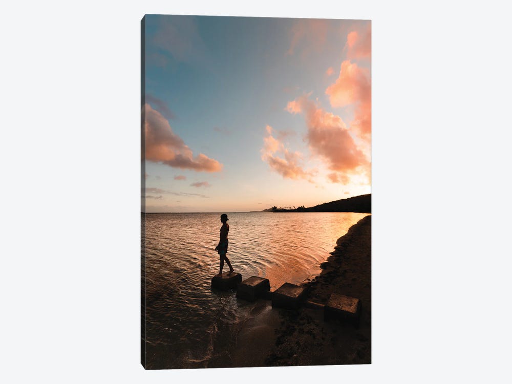 Sunset Stepping Stones by Daniel Keating 1-piece Canvas Artwork