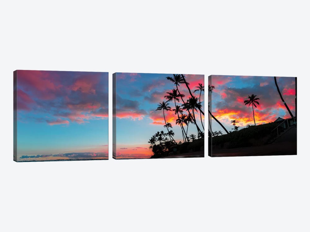 Sunset Panoramic by Daniel Keating 3-piece Canvas Wall Art
