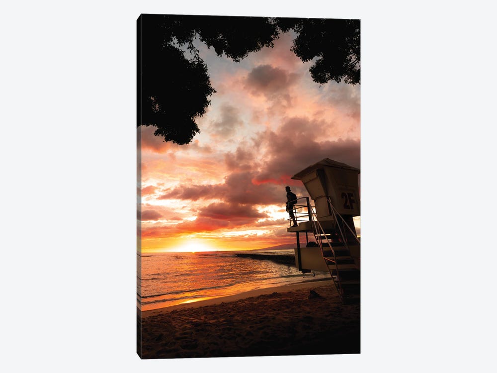 Waikiki Sunset by Daniel Keating 1-piece Art Print