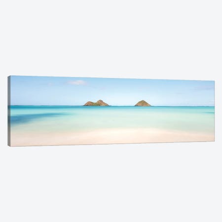 Lanikai Beach - Paradise - Panorama Canvas Print #DKE79} by Daniel Keating Canvas Wall Art