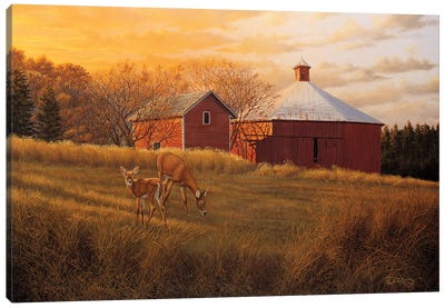 Autumn Sunset Canvas Art Print - Derk Hansen