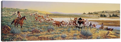 Montana Bound Canvas Art Print - Cow Art