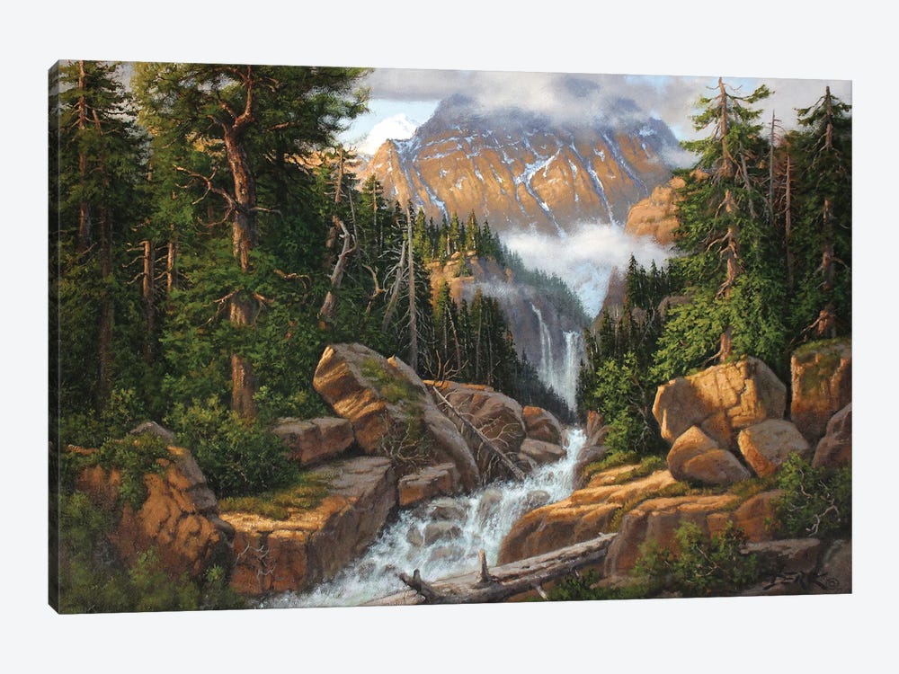 Peek At The Falls by Derk Hansen 1-piece Canvas Art Print
