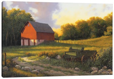 The Old Miller Barn Canvas Art Print - Derk Hansen