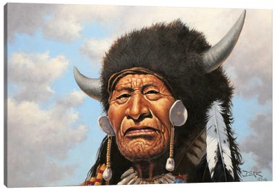 Walking Buffalo Canvas Art Print - Derk Hansen