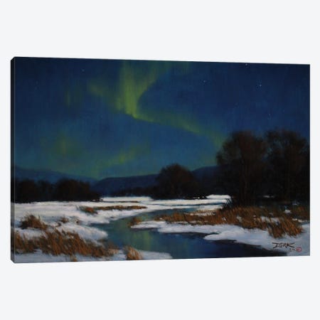 Winter Nights Canvas Print #DKH55} by Derk Hansen Canvas Wall Art