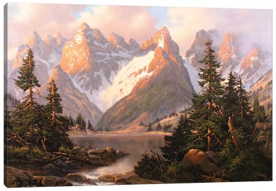 Dolomite Morning Canvas Art Print - Derk Hansen