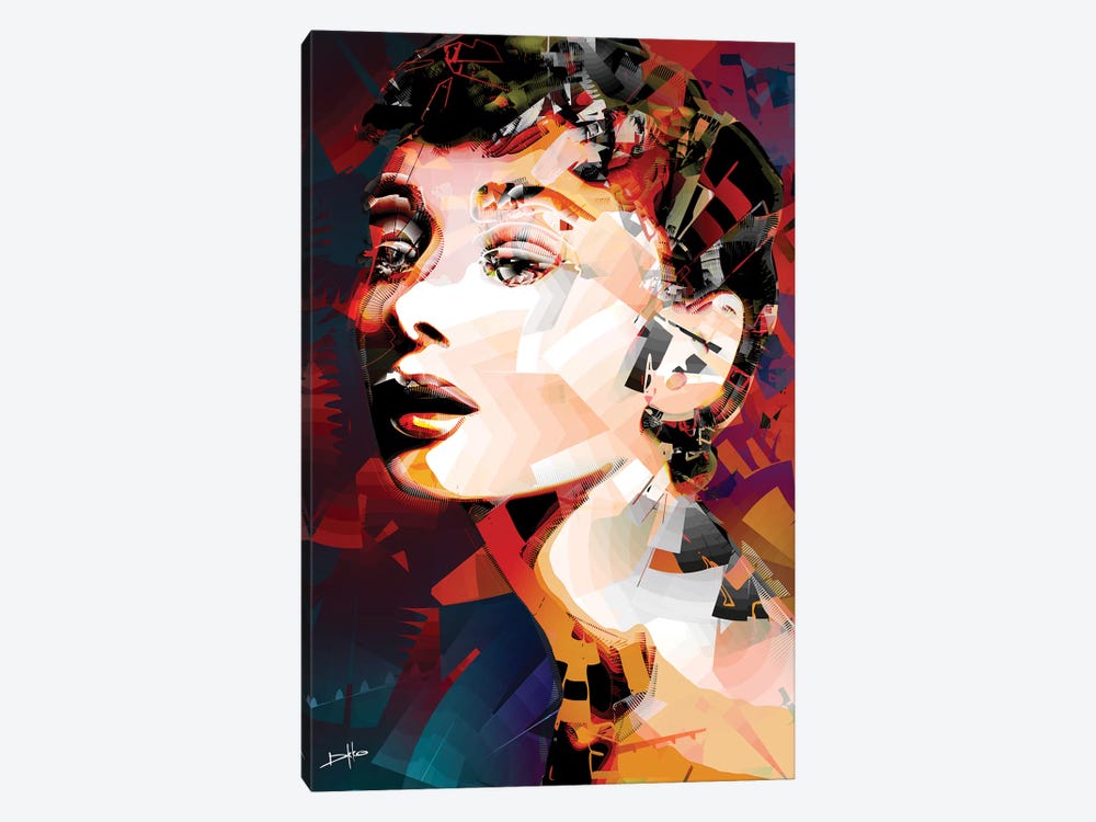 Audrey Hepburn by Darkko 1-piece Canvas Art