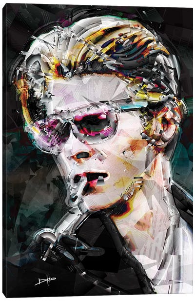 David Bowie Canvas Art Print - Mixed Media Art