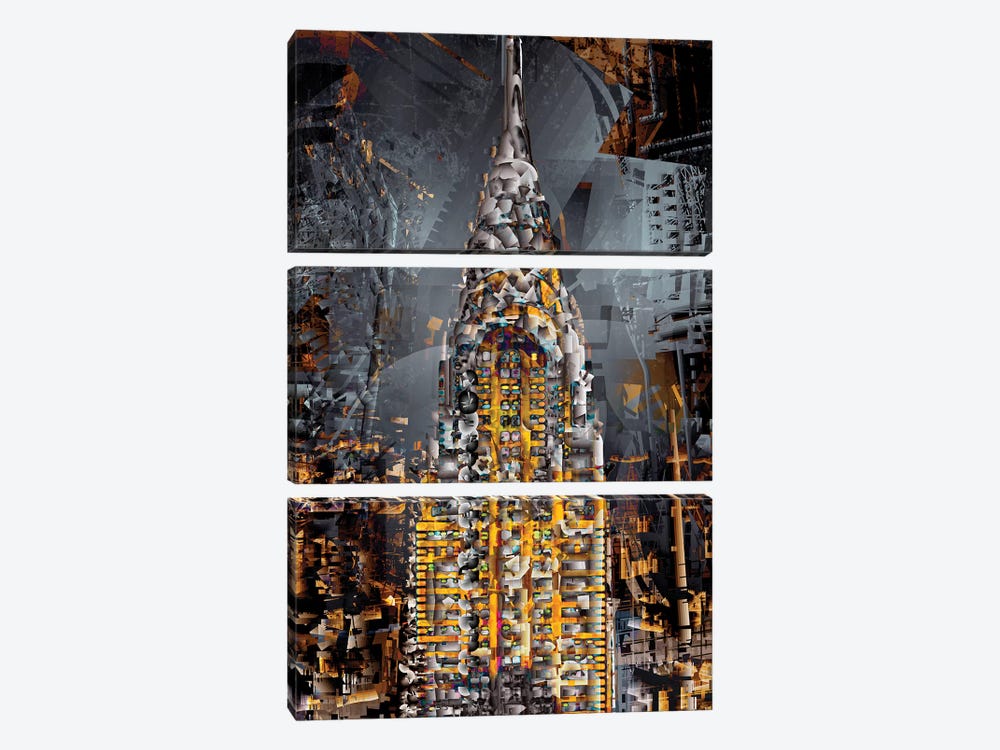Chrysler Tower by Darkko 3-piece Canvas Print