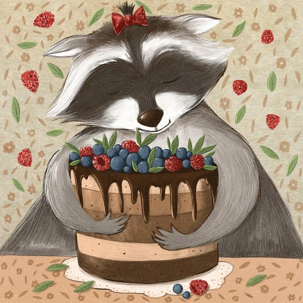 Raccoons: Sweet Tooth by Dasha Kryukova