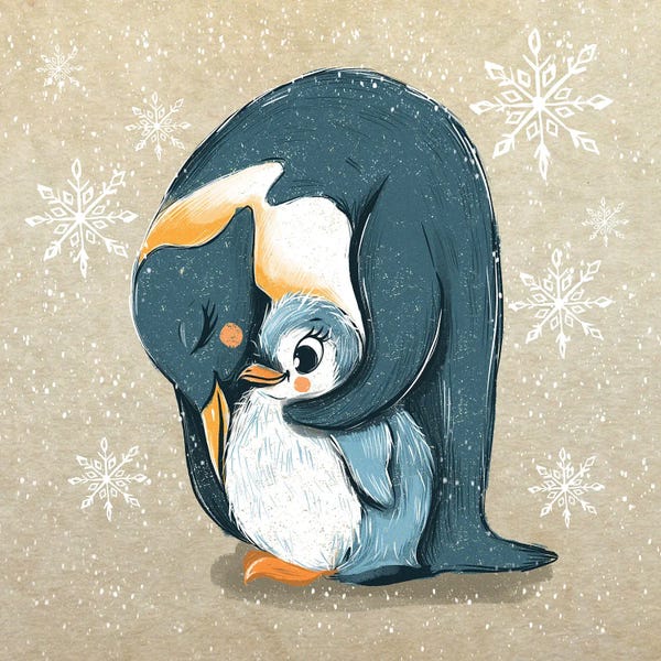 Penguins: Mom's Love by Dasha Kryukova