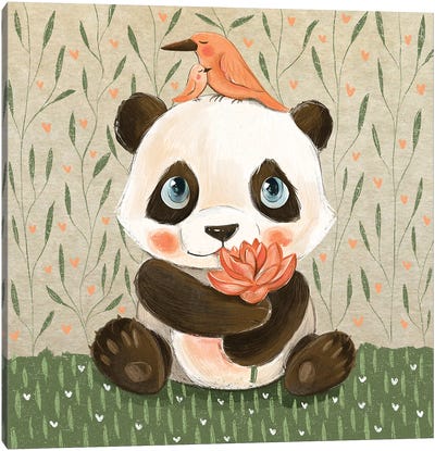 Panda Canvas Art Print - Lotus Art
