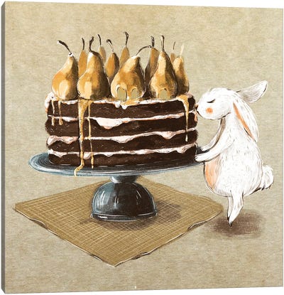 Sweet Life Canvas Art Print - Rabbit Art