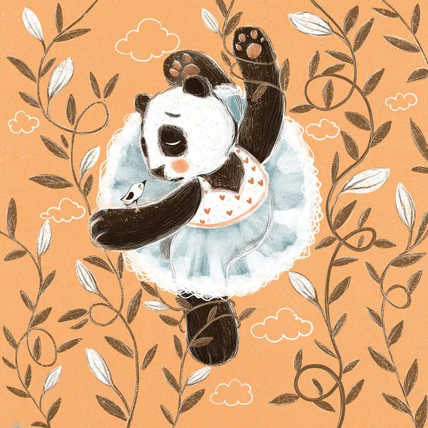Pandas: Ballet Dancer by Dasha Kryukova