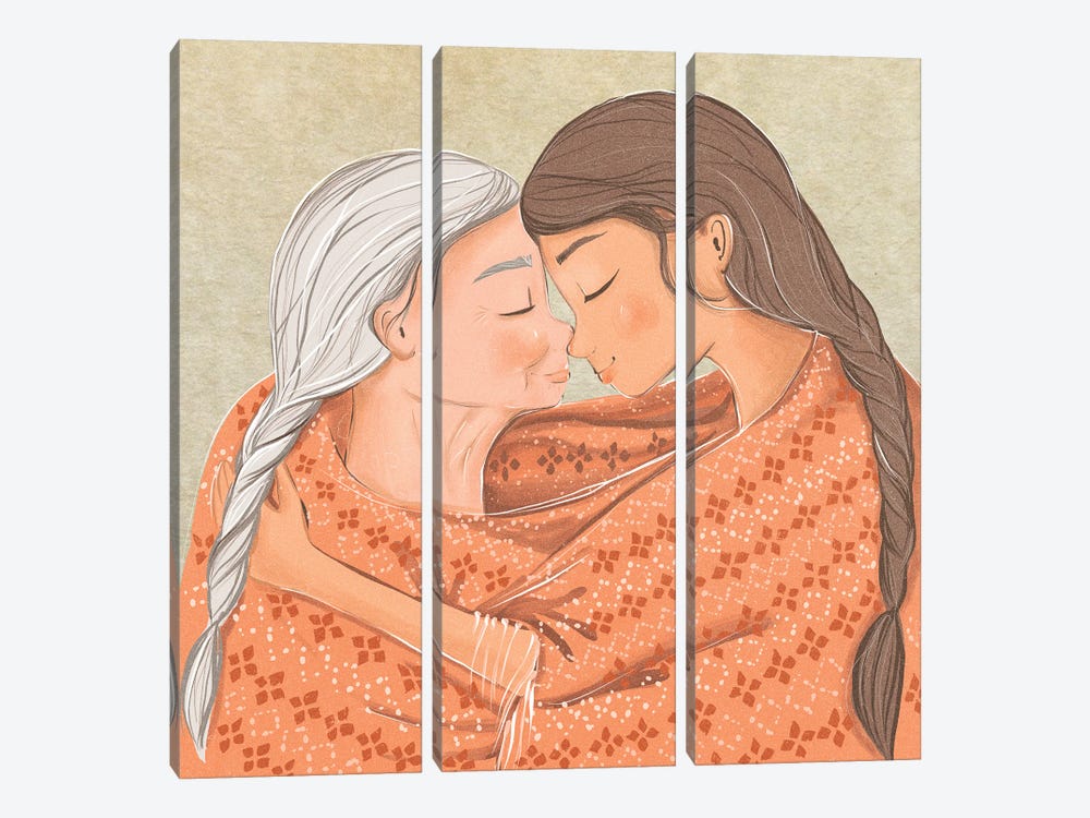 The Warmth Of The Heart by Dasha Kryukova 3-piece Canvas Print