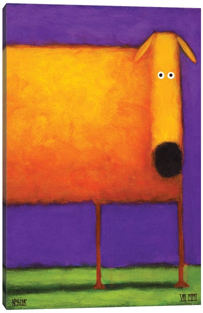 Orange Dog I Canvas Art Print