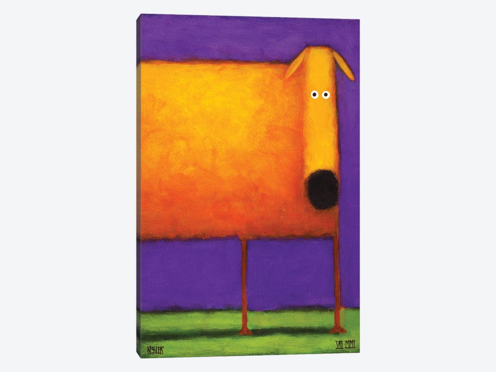 Orange Dog I by Daniel Patrick Kessler 1-piece Canvas Wall Art
