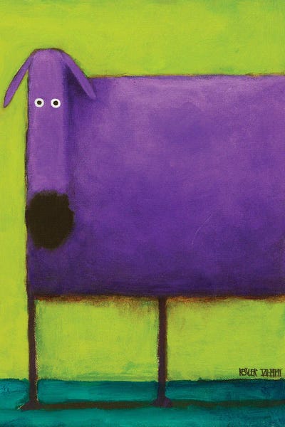 Purple Dog I by Daniel Patrick Kessler framed wall art