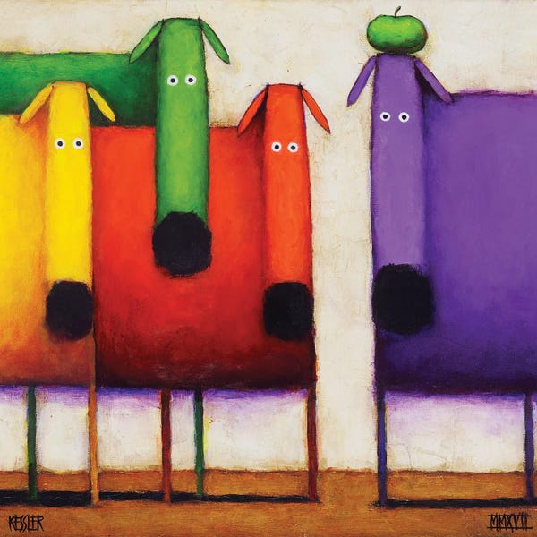 Purple: Rainbow Dogs II by Daniel Patrick Kessler